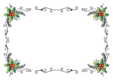Noel arka plan çerçeve çiçek