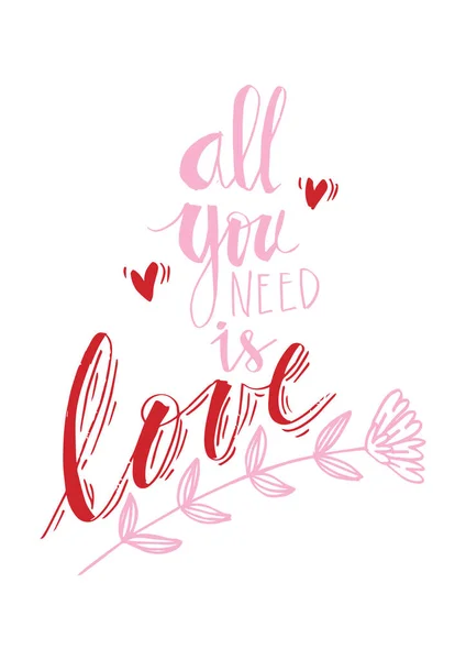 Tudo Que Você Precisa Frase Amor — Fotografia de Stock