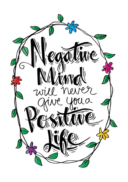 Negative Mind Never Give You Positive Life — Stock Photo, Image