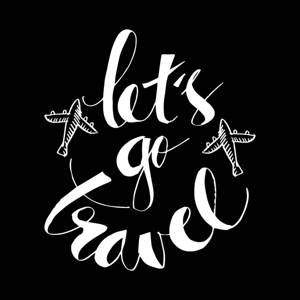 Lets go travel lettering with  Airplane.