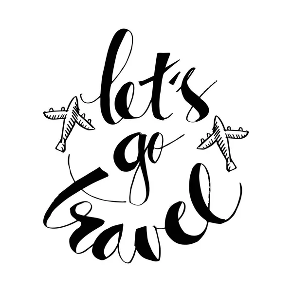 Lets go travel lettering with  Airplane.