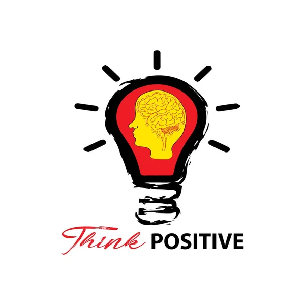 Denken Sie Positiv Inspirierende Zitat — Stockfoto