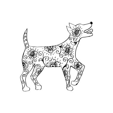 Dekoratif köpek. Çince Zodyak işareti