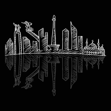 Sketchy, Jakarta şehir manzarası