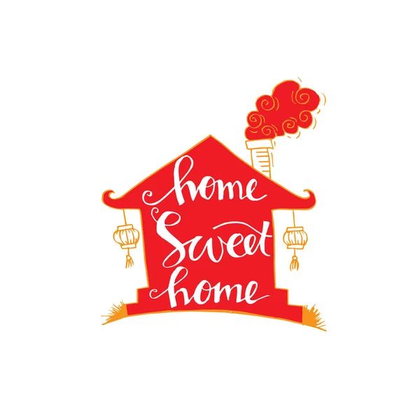 Home Sweet Home Belettering — Stockfoto
