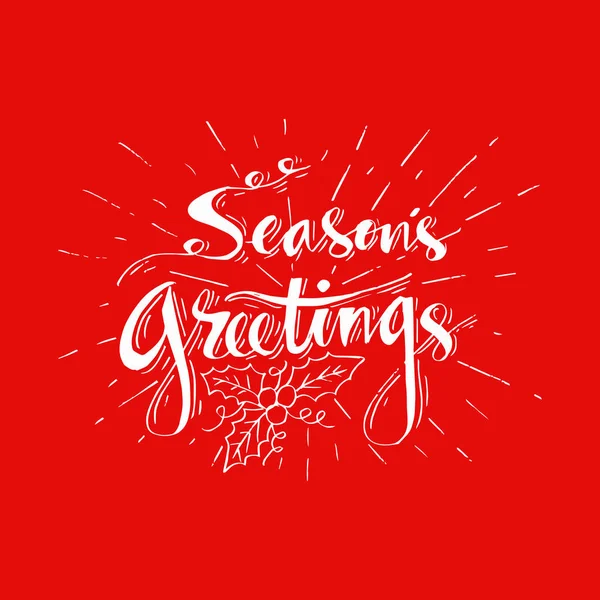 Season Greeting Hand Lettering — Stock Photo, Image