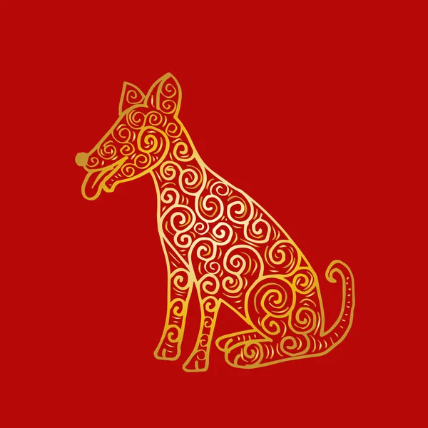 Cão Decorativo Signo Zodíaco Chinês — Fotografia de Stock
