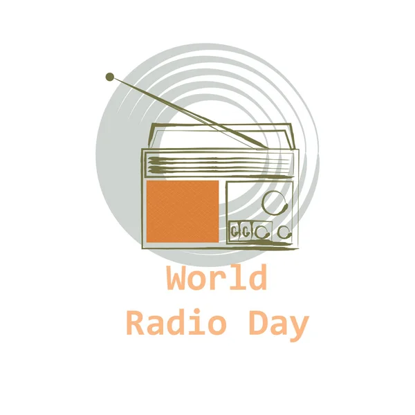 World radio day card