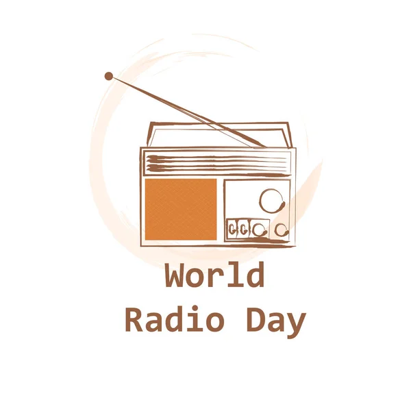 World radio day card