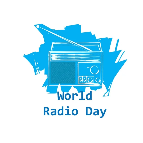 World radio day card