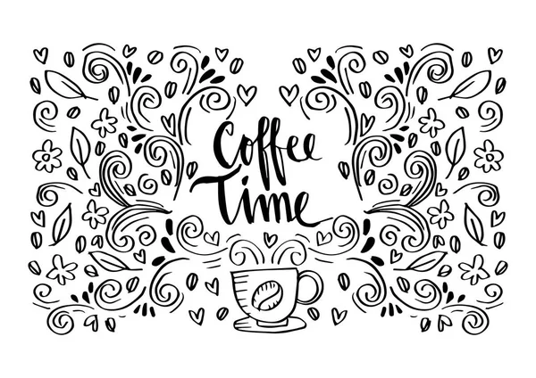 Coffee time hand lettering.