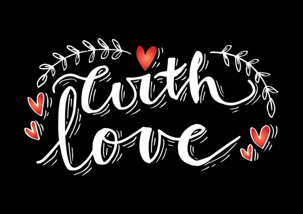 With love hand lettering
