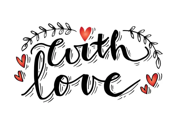 With love hand lettering