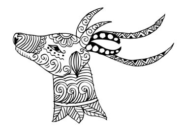 Geyik kafası el çekilmiş