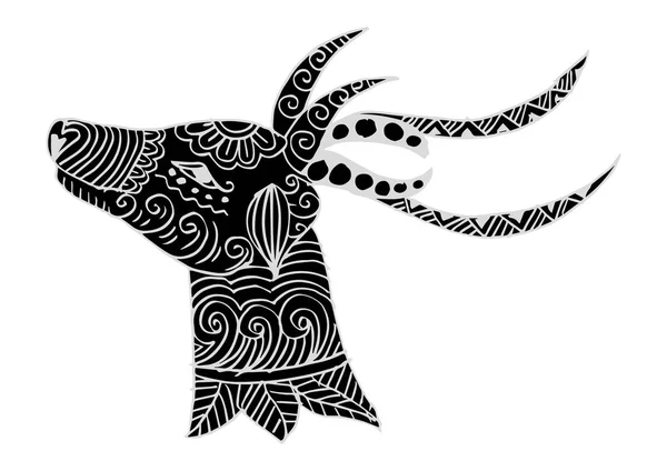 手描き鹿の頭 — ストック写真