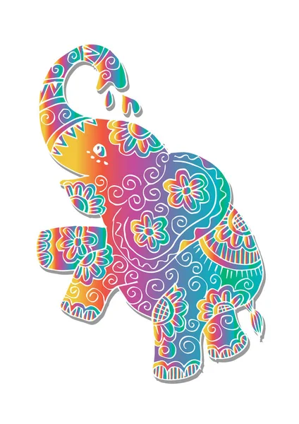 Elefante Bonito Com Fundo Branco — Fotografia de Stock