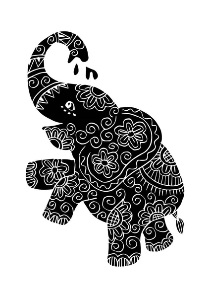 Симпатичный Слон Белом Фоне — стоковое фото