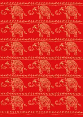 Şirin filler desen arka plan