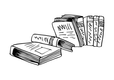 kitap çizim vektör çizim