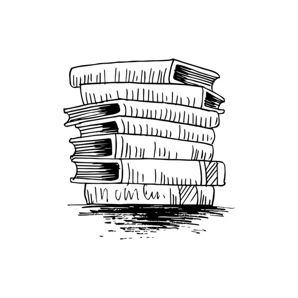 Stack of books sketch