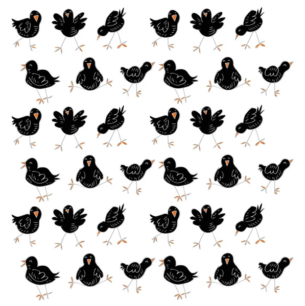 Chickens pattern design background