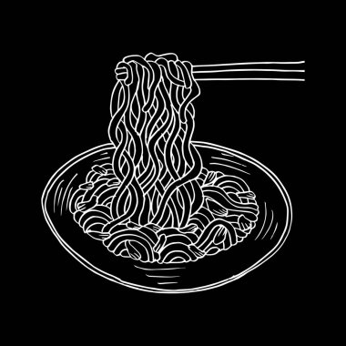 Şehriye kase ve sopa doodle