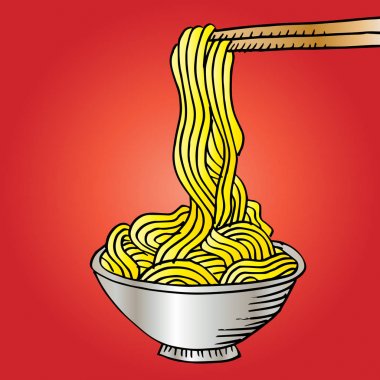Şehriye kase ve sopa doodle