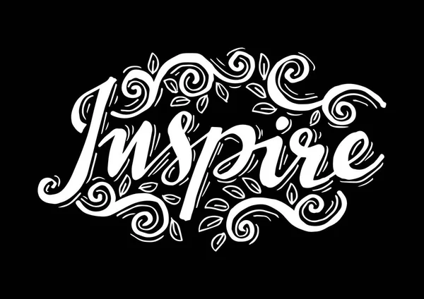 Inspire Hand Γράμματα Καλλιγραφία — Φωτογραφία Αρχείου