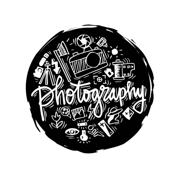 Doodle Set Photography Icons — Stock Photo, Image