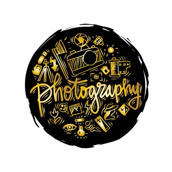 Doodle Set Photography Icons — Stock Photo, Image