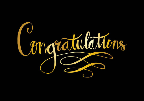 Congratulations Card Hand Lettering Calligraphy — Stock Photo, Image