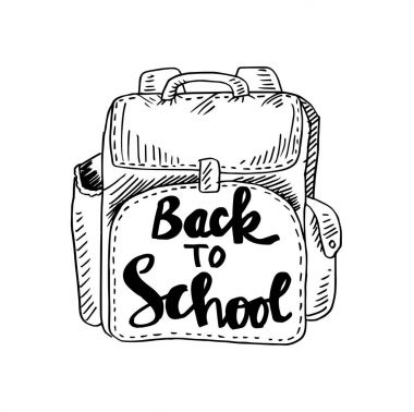 Sırt çantası yazı okuluna geri dön