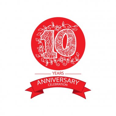 10 yıl yıldönümü logosu
