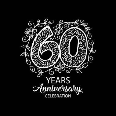 60 yıl yıldönümü kutlama logosu