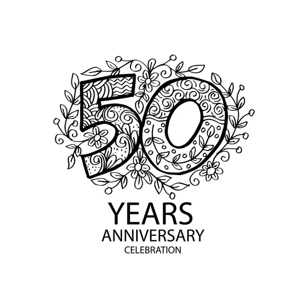 Emblem Fiftieth Anniversary — Stock Photo, Image