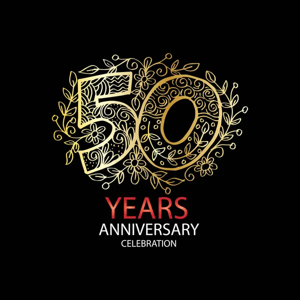 Emblem Fiftieth Anniversary — Stock Photo, Image