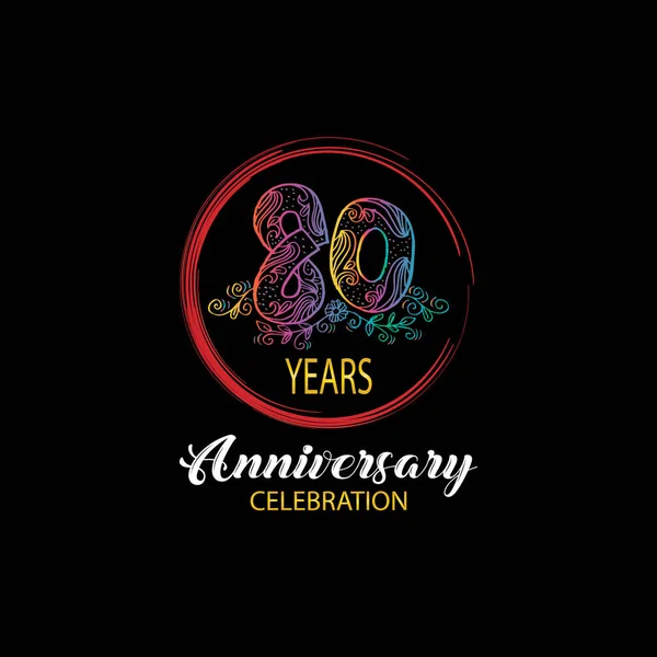 Logo Celebración 80º Aniversario —  Fotos de Stock