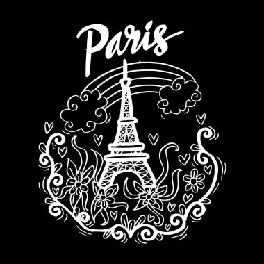  Eyfel Kulesi ile çiçek süsleme.