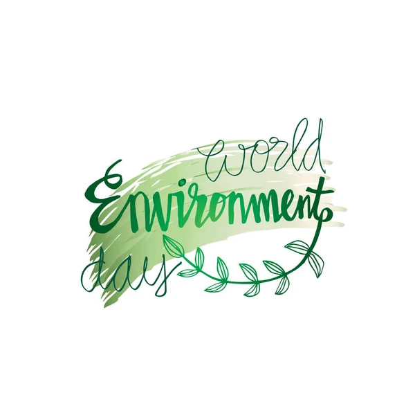 World Environment Day Lettering — Stock Photo, Image