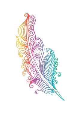 Tüy kuşlar çizim el