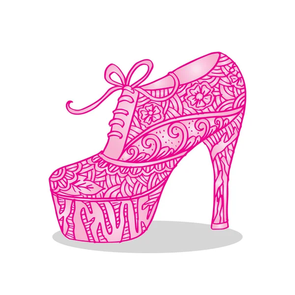 Zapatos Mujer Con Adorno Floral — Foto de Stock