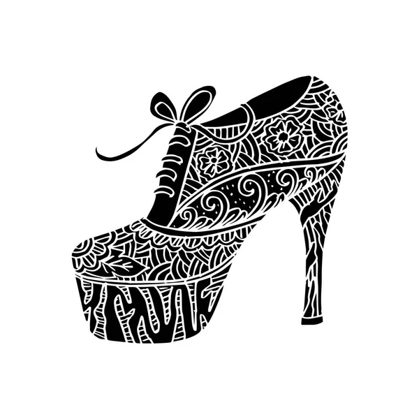 Scarpe Donna Con Ornamento Floreale — Foto Stock