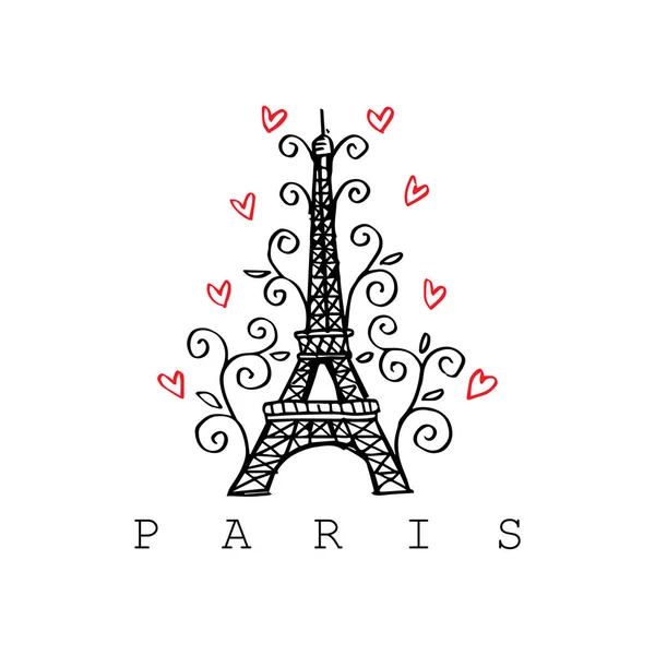 Eiffel Tower Hand Drawing Illustration — Stock Photo, Image