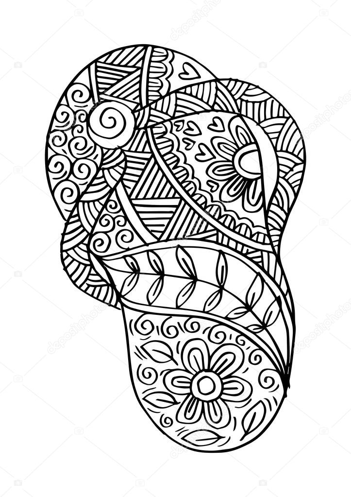 Doodle of Flip flops.