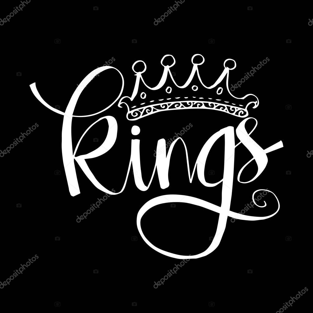 King hand lettering calligraphy