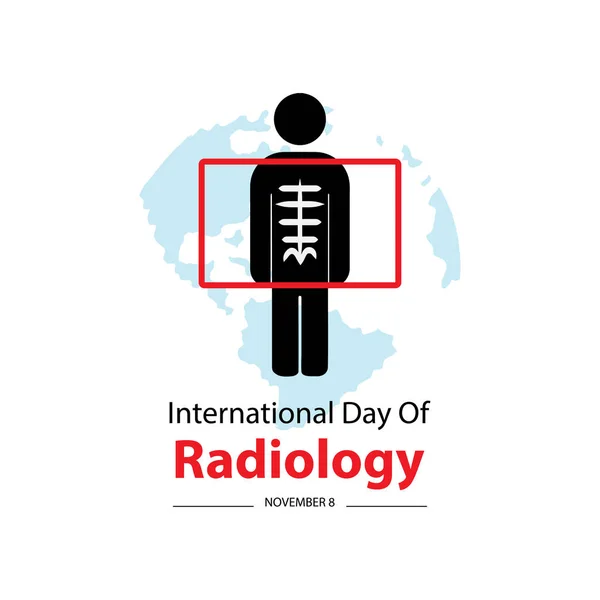 Διεθνής Ημέρα Ραδιολογίας Έννοια Αφίσας — Διανυσματικό Αρχείο