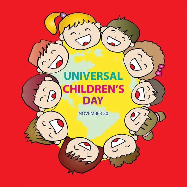 Abstrakte Lustige Kindliche Hintergrund Für Den Kindertag November — Stockvektor