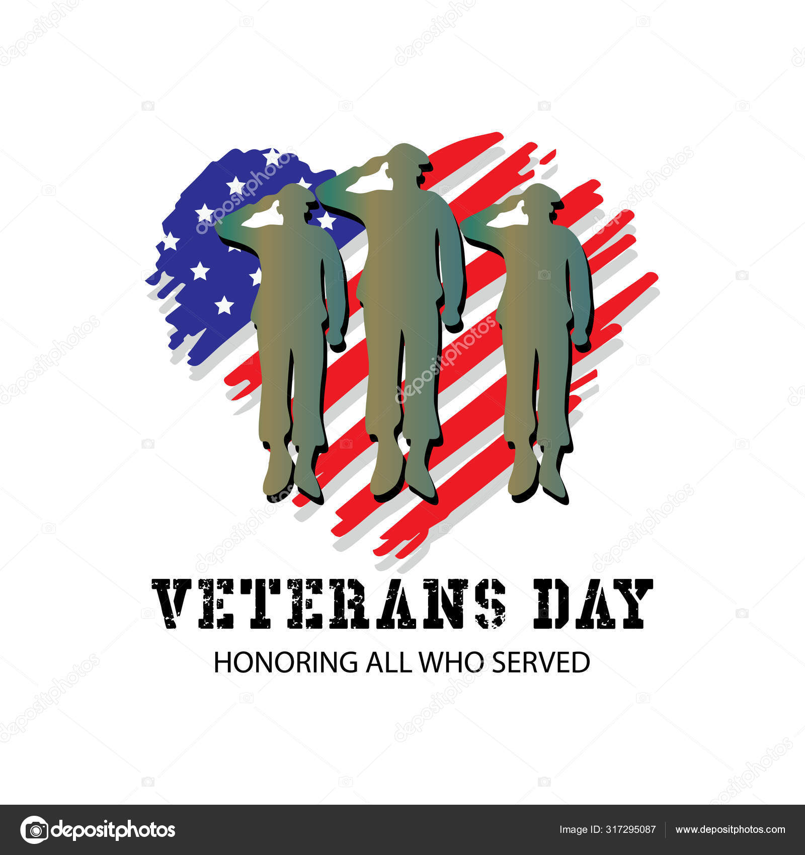 Veterans Day Honoring All Who Served Poster Celebration November