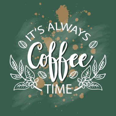 Her zaman kahve zamanıdır. Motivasyon alıntısı.