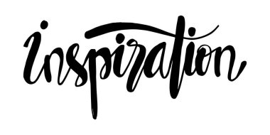 İlham. El yazısı kaligrafi. Slogan kavramı.